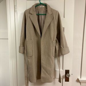 Elegant Beige Pea Coat